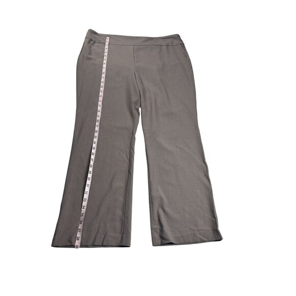Roz & Ali Womens Dress Pants Size 16 Khaki Tan Straight Leg Polyester Blend - Picture 3 of 10